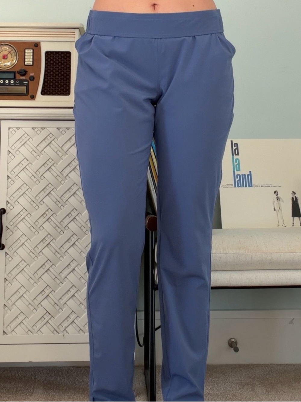 Bluish-Lavender Straight Leg Pants